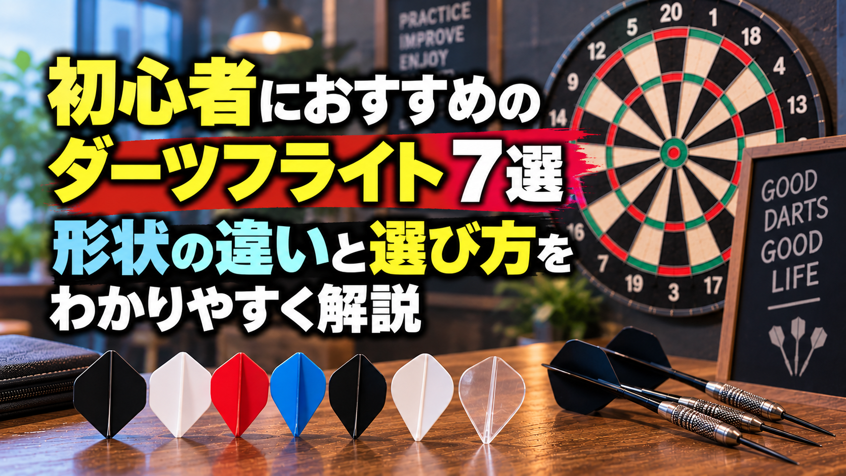 ダーツ おすすめ 3選 初心者におすすめのダーツフライト7選｜形状の違いと選び方をわかり